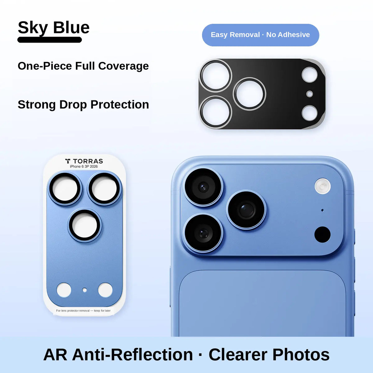 9H+ Tempered Glass Camera Lens & Module Protector for iPhone 17-18 Series – Shatterproof Cosmic Orange