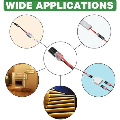 🔥🔥LED Light Strip 2-Pin Connectors – Solderless Plug-in Design