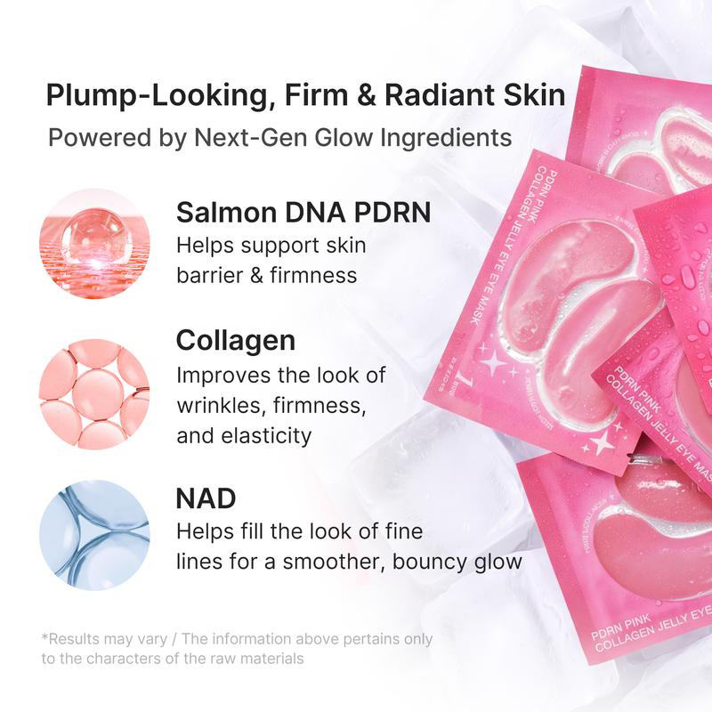 [NEW]  ✨PDRN Pink Collagen Jelly Eye Mask｜Korean Hydrogel Eye Patches Depuff Tired Eyes & Smooth Fine Lines With PDRN+Collagen+NAD