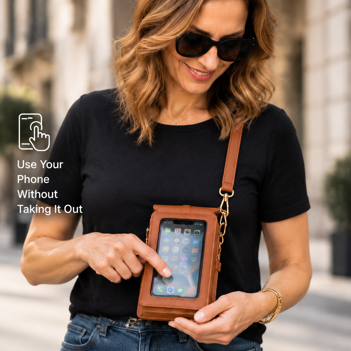 👜Elegant Touchscreen Crossbody Phone Wallet📱