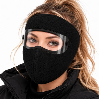 ❄️Winter Thermal Face Mask with Detachable Goggles – Windproof Fleece Balaclava for Skiing, Cycling & Outdoor Activities🥽