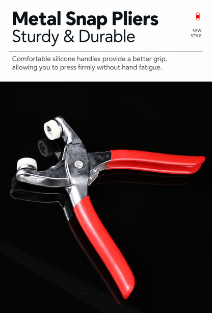 No-Sew Snap Button Repair Kit – Easy Clothing Fixes with Pliers Included!