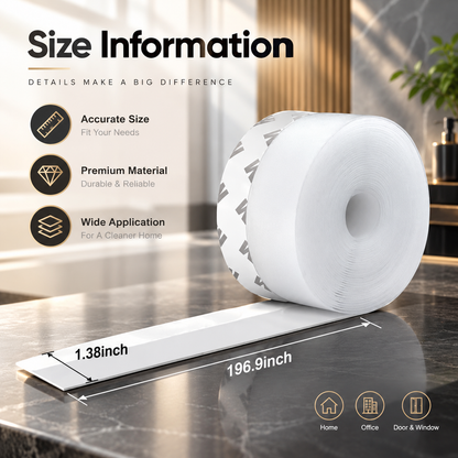 16.4Ft Door Weather Stripping | Adhesive Draft Stopper Seal Strip for Doors, Windows & Shower Doors