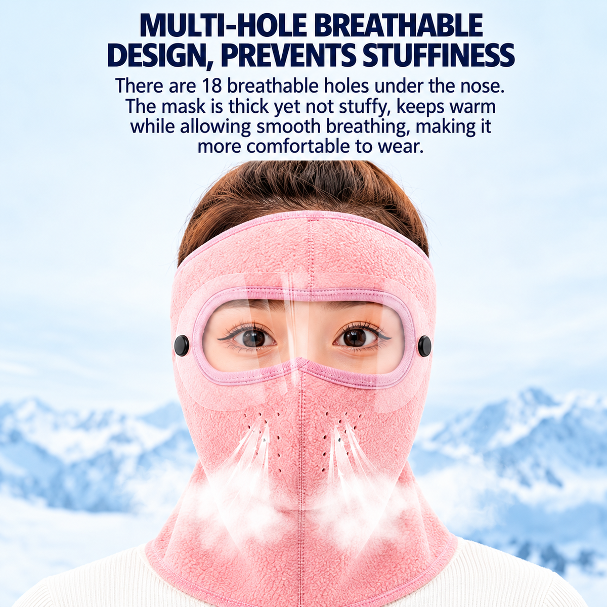 ❄️Winter Thermal Face Mask with Detachable Goggles – Windproof Fleece Balaclava for Skiing, Cycling & Outdoor Activities🥽