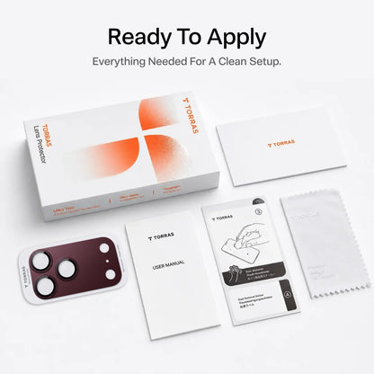 9H+ Tempered Glass Camera Lens & Module Protector for iPhone 17-18 Series – Shatterproof Cosmic Orange