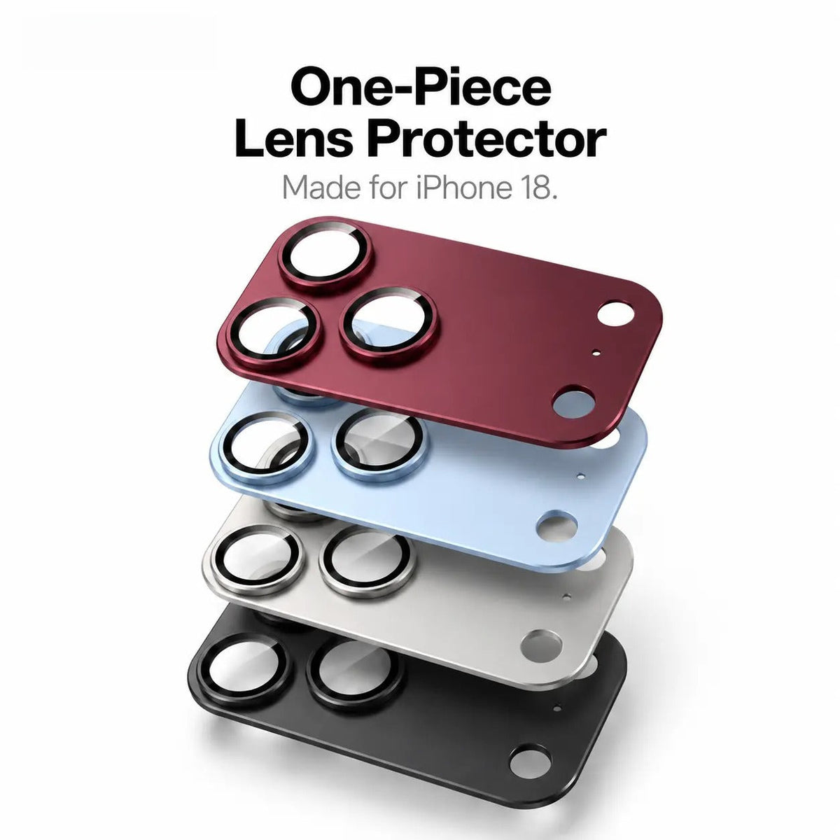 9H+ Tempered Glass Camera Lens & Module Protector for iPhone 17-18 Series – Shatterproof Cosmic Orange