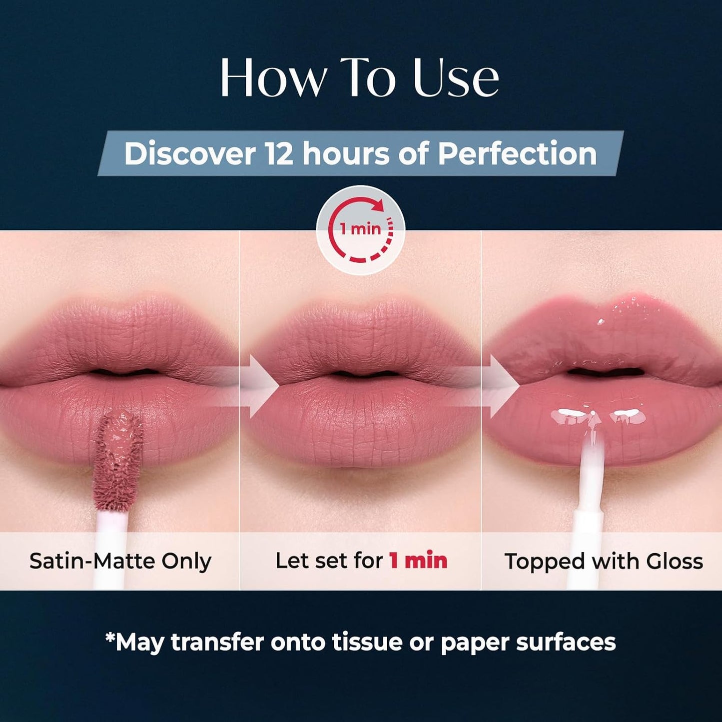 2-in-1 Dual Finish Lip Tint — Matte Velvet & Glass Gloss In One