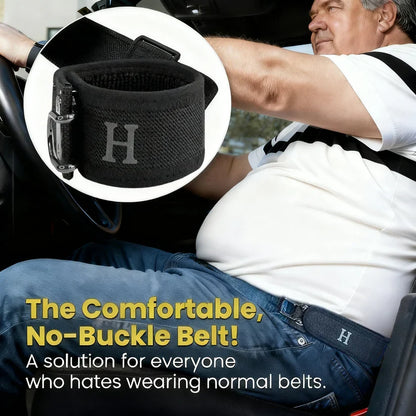 Invisible No-Buckle Elastic Belt - Adjustable Tactical Hook( 2-Pack )
