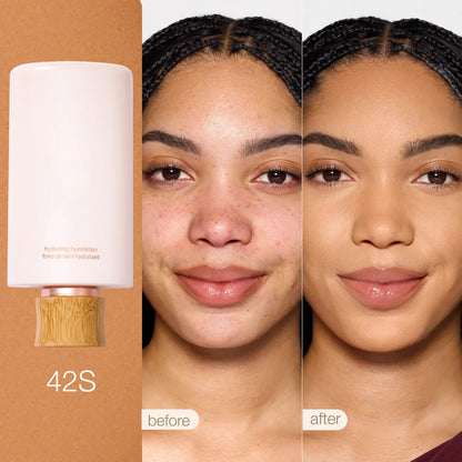 Limited Time BOGO Free🔥 Hydrating Foundation & Brush - Full Coverage Base + Free Buffing Brush