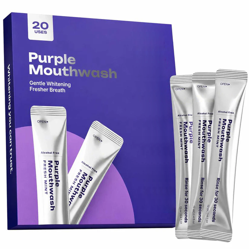 Purple Mouthwash Purple colour correction that neutralises yellow tones in 30 seconds. 20 single-use sachets.