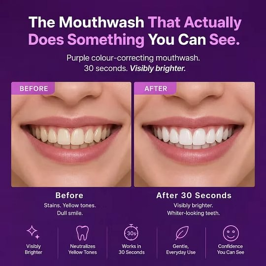 Purple Mouthwash Purple colour correction that neutralises yellow tones in 30 seconds. 20 single-use sachets.