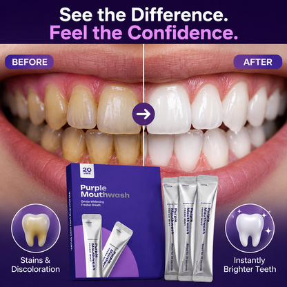 Purple Mouthwash Purple colour correction that neutralises yellow tones in 30 seconds. 20 single-use sachets.