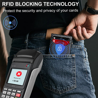 💳 Slim RFID Pop-Up Wallet for Men | Minimalist Bifold Card Holder with Money Clip