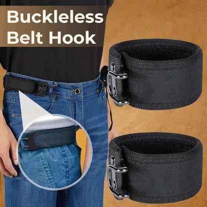Invisible No-Buckle Elastic Belt - Adjustable Tactical Hook( 2-Pack )