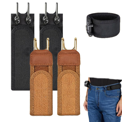 Invisible No-Buckle Elastic Belt - Adjustable Tactical Hook( 2-Pack )