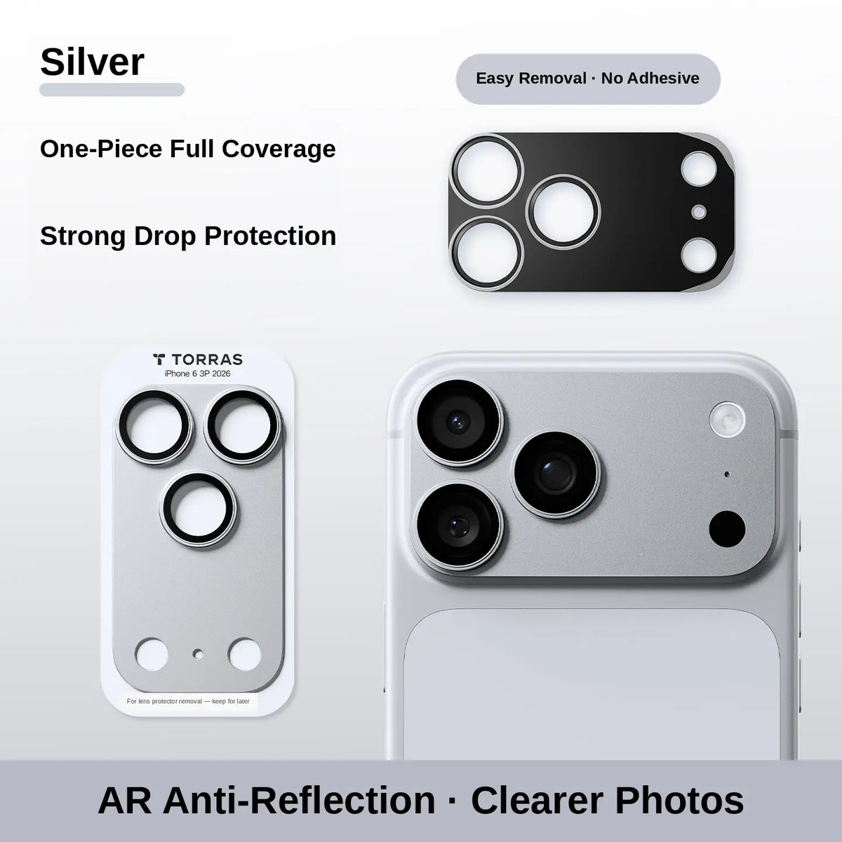 9H+ Tempered Glass Camera Lens & Module Protector for iPhone 17-18 Series – Shatterproof Cosmic Orange
