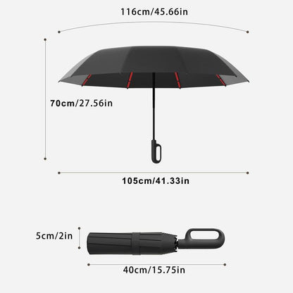 Automatic Folding Umbrella – Windproof, Waterproof & Compact ☔ with Loop Buckle for Everyday Carry 🌬️💧