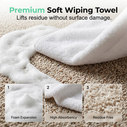 🔥Limited Time Promotion 50% OFF🔥 Instant Water‑Free Foam Stain Remover with Towel, Powerful No‑Rinse Cleanser for Carpets, Upholstery & Home Fabrics🧼