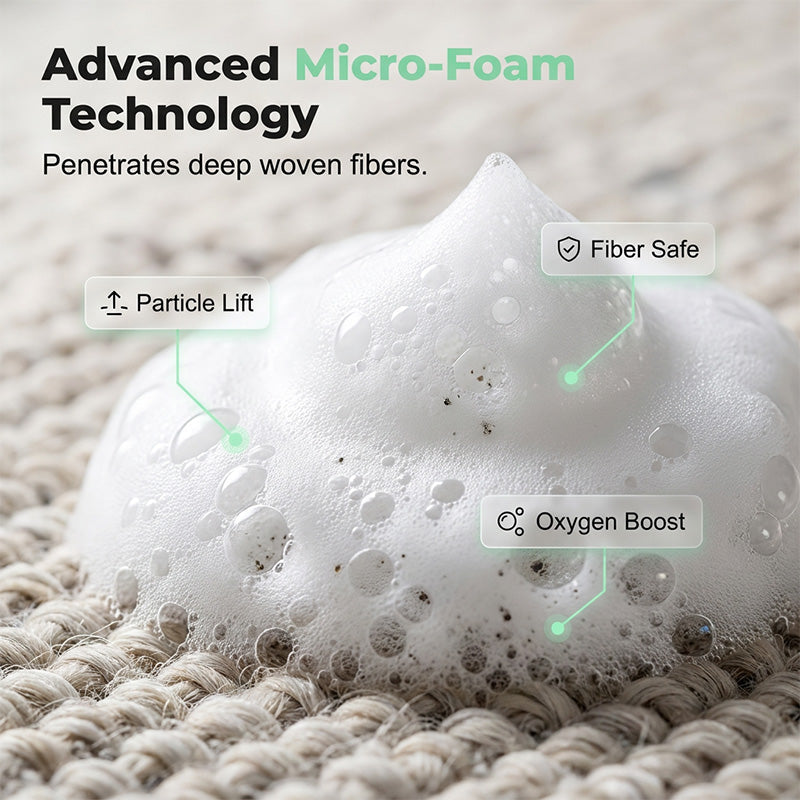 Waterless Carpet Foam Cleaner with Towel – Clean Anywhere Easily