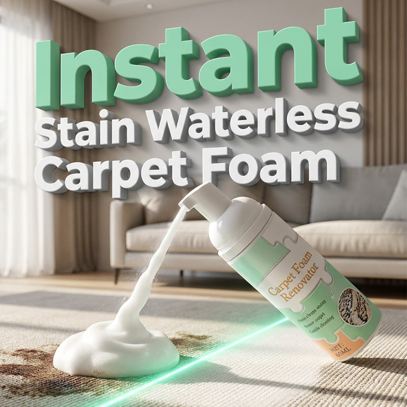 🔥Limited Time Promotion 50% OFF🔥 Instant Water‑Free Foam Stain Remover with Towel, Powerful No‑Rinse Cleanser for Carpets, Upholstery & Home Fabrics🧼