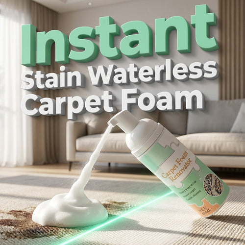 Waterless Carpet Foam Cleaner with Towel – Clean Anywhere Easily