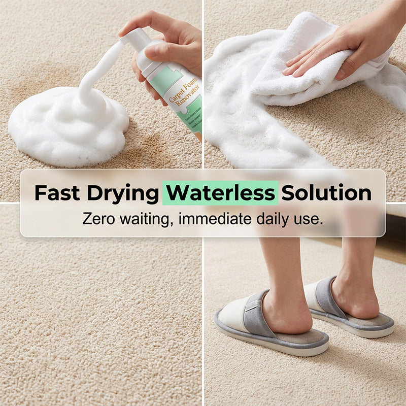 🔥Limited Time Promotion 50% OFF🔥 Instant Water‑Free Foam Stain Remover with Towel, Powerful No‑Rinse Cleanser for Carpets, Upholstery & Home Fabrics🧼